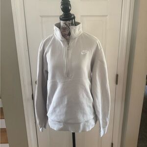Nike gray Pullover 1/2 zip Sweatshirt with High Collar